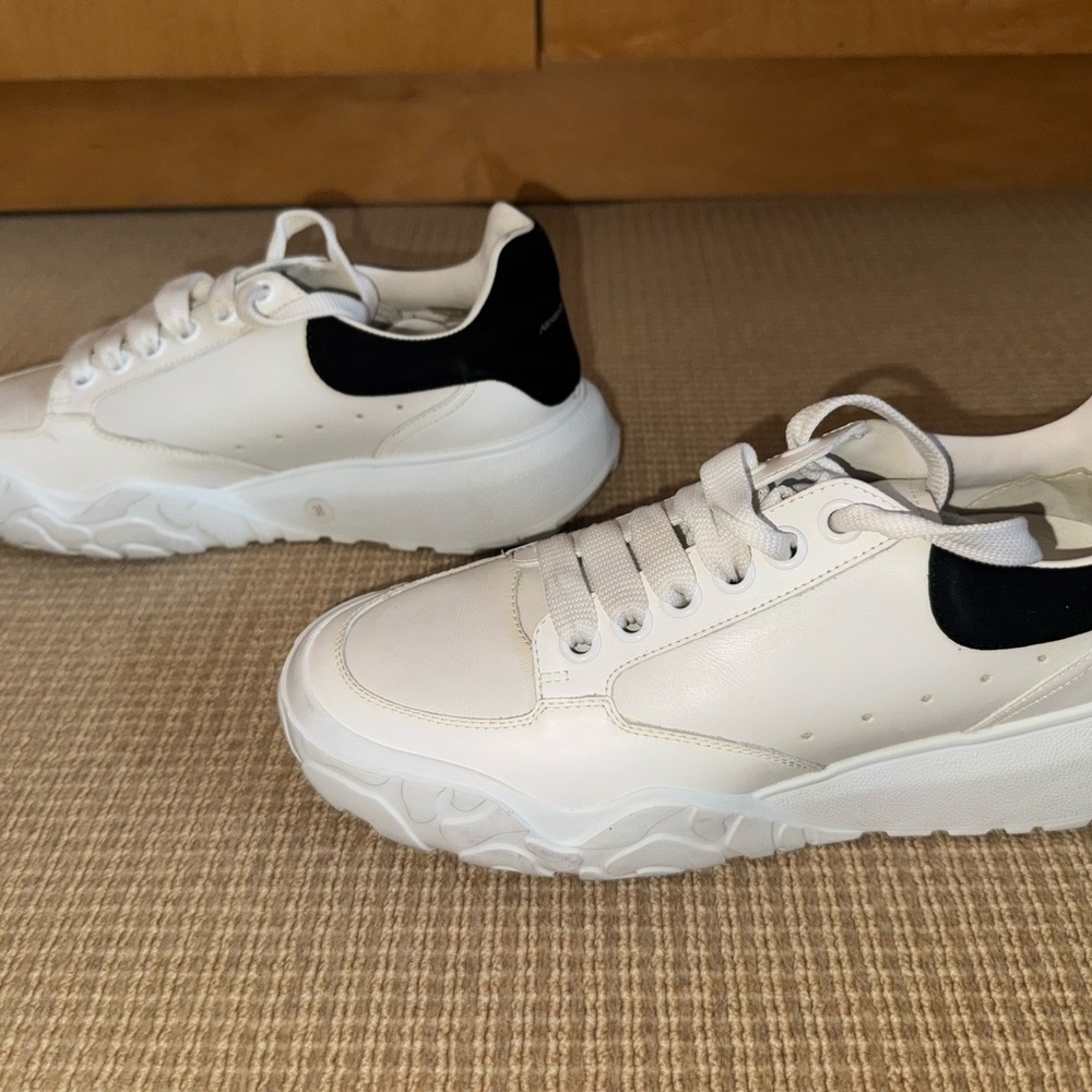 Alexander McQueen Cream and Black Sneakers